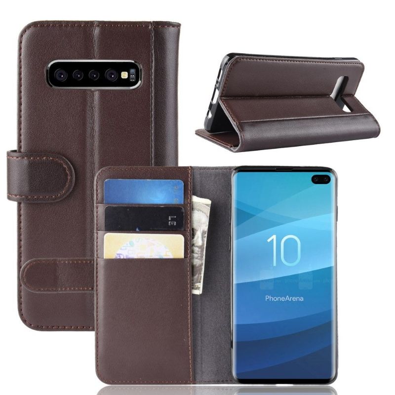 Pouzdra Na Samsung Galaxy S10 Plus Peněženkové Pouzdro Prémiová Kůže