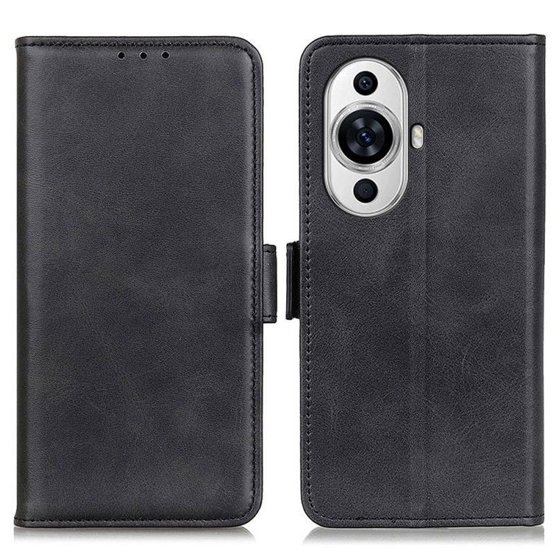 Kožený Kryt Huawei Nova 12s Dvojité Zapínání