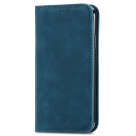 Kožené Pouzdro Folio Motorola Edge 50 Pro Semišový Efekt