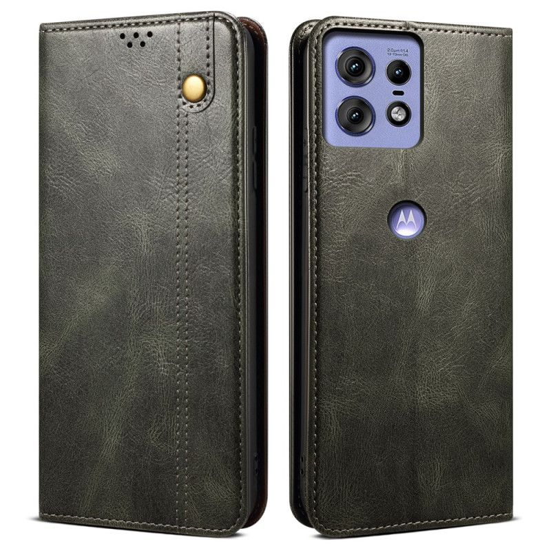 Kožené Pouzdro Folio Na Motorola Edge 50 Pro Voskováno
