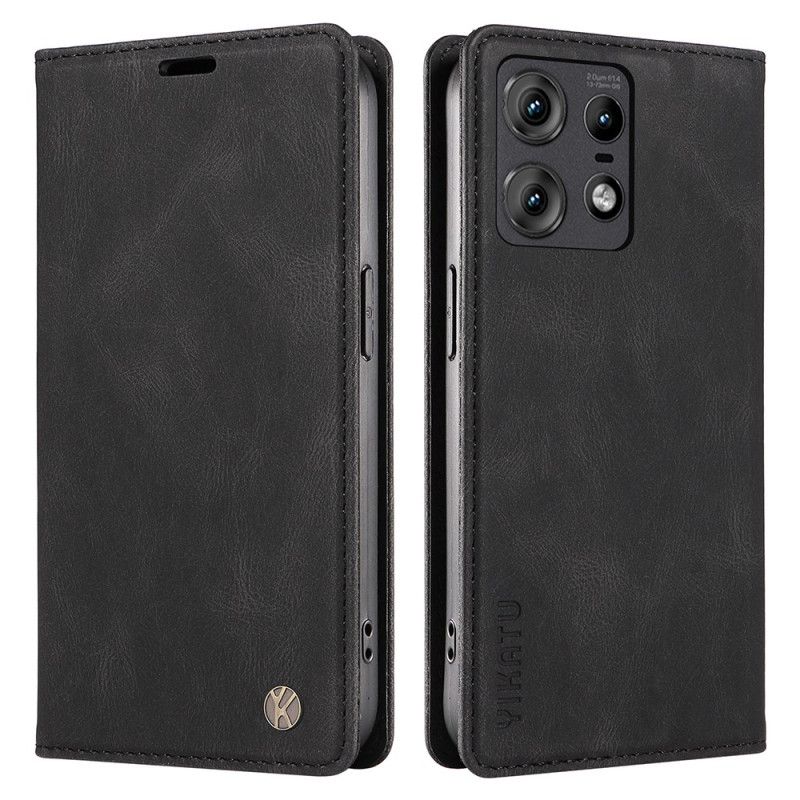 Kožené Pouzdro Folio Na Motorola Edge 50 Pro Yikatu