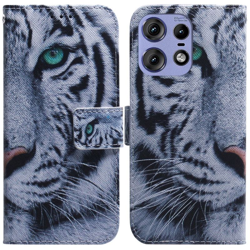 Kožený Kryt Motorola Edge 50 Pro Tygr