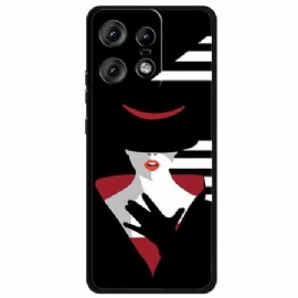 Kryt Motorola Edge 50 Pro Dáma V Černém Klobouku