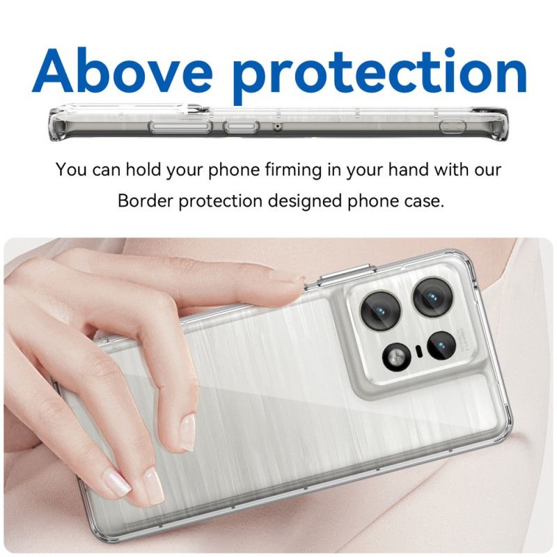 Kryt Motorola Edge 50 Pro Průhledná Galvanicky Pokovená Tlačítka