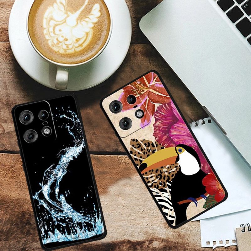 Kryt Na Motorola Edge 50 Pro Listy Jitrocele A Zlaté Květy