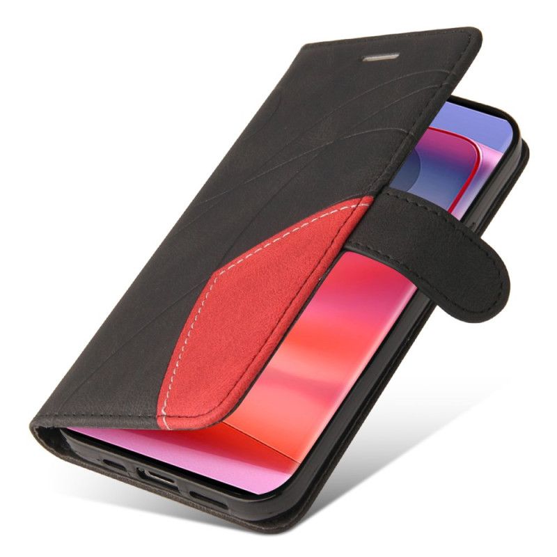 Peněženková Pouzdra Motorola Edge 50 Pro Kryty Na Mobil Dvoubarevná Vlnovka