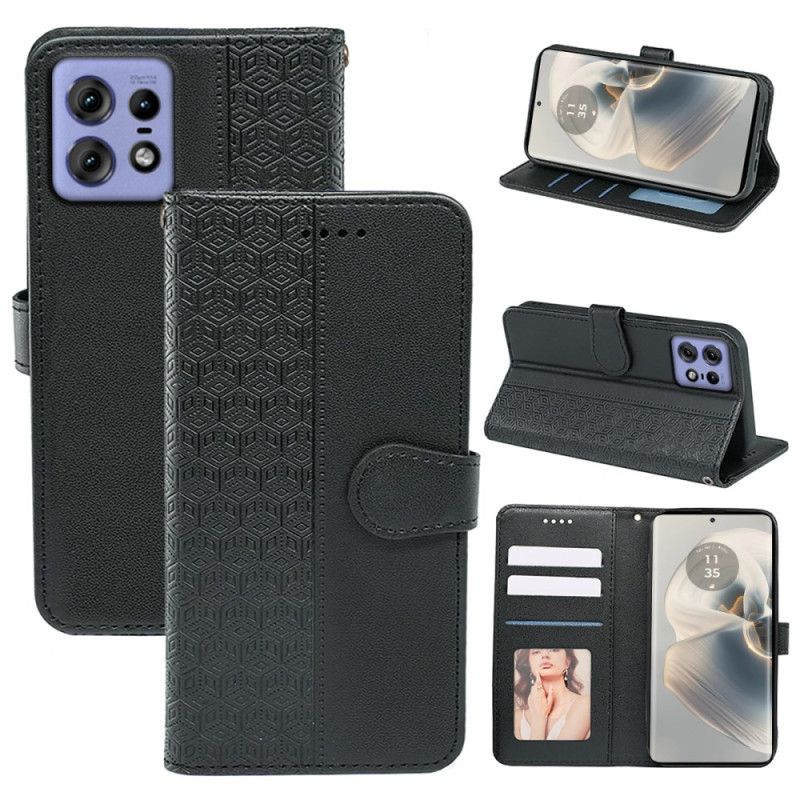 Peněženková Pouzdra Motorola Edge 50 Pro Kryty Na Mobil Kostky Vlys