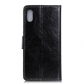 Kožené Pouzdro Folio Na Huawei Y5 2019 Prošívání S Luxusním Koženým Efektem