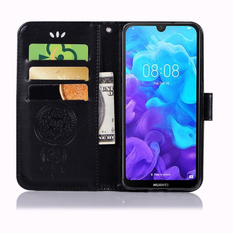 Kožené Pouzdro Folio Na Huawei Y5 2019 Sova Lapač Snů