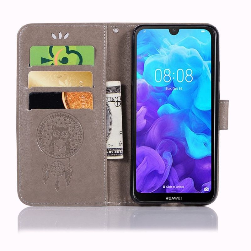 Kožené Pouzdro Folio Na Huawei Y5 2019 Sova Lapač Snů