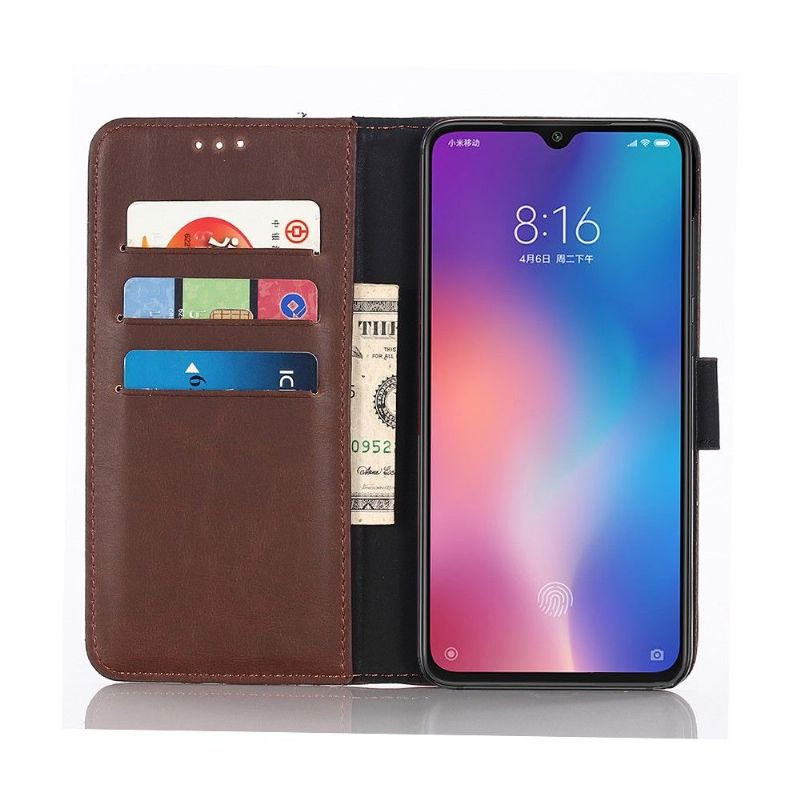 Kožené Pouzdro Folio Na Xiaomi Mi 9 Retro Elegantní Umělá Kůže