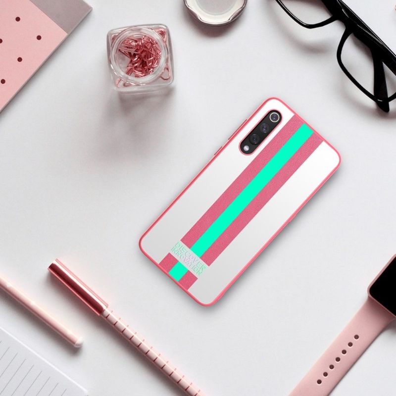 Kryty Na Mobil Na Xiaomi Mi 9 Nillkin Pruhovaný Vzor - Růžová / Zelená