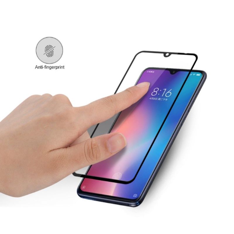 Xiaomi Mi 9 - Ochranné Tvrzené Sklo V Plné Velikosti - Černá