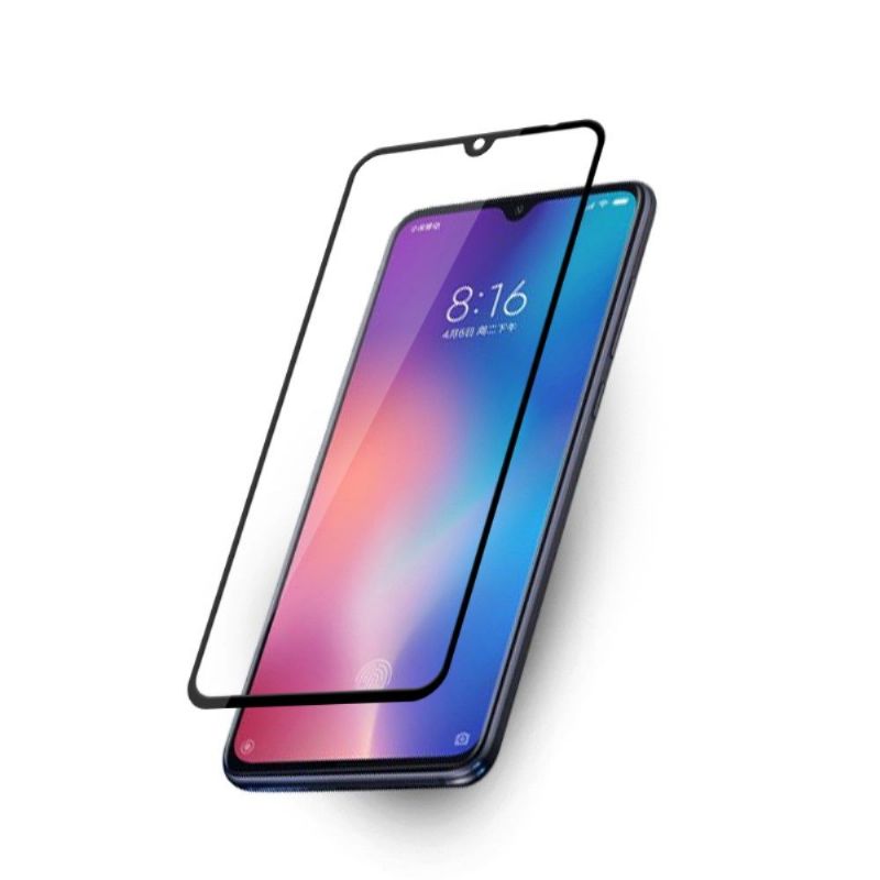 Xiaomi Mi 9 - Ochranné Tvrzené Sklo V Plné Velikosti - Černá