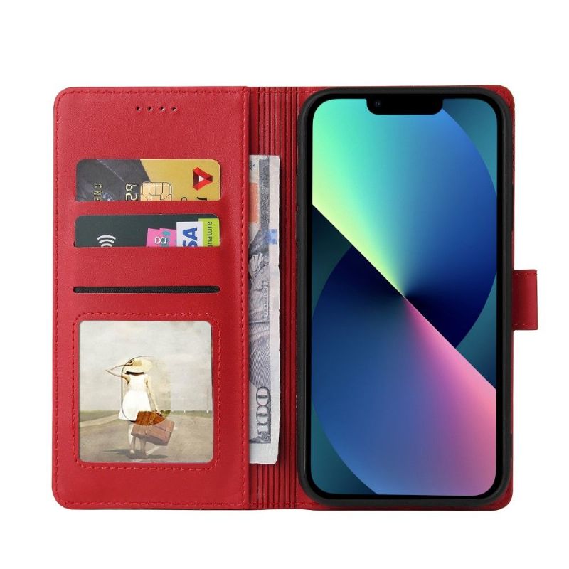 Flipové Pouzdro Na iPhone 13 Mini Držák Karet Řady 009