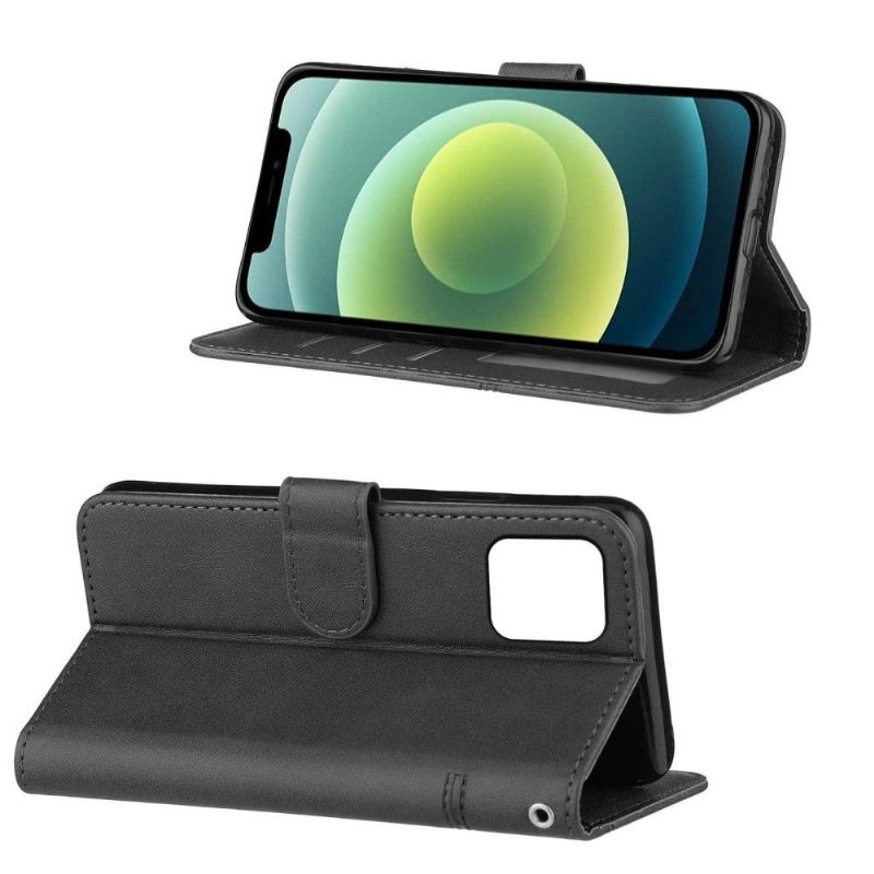 Flipové Pouzdro Na iPhone 13 Mini Efektní Linie Kůže