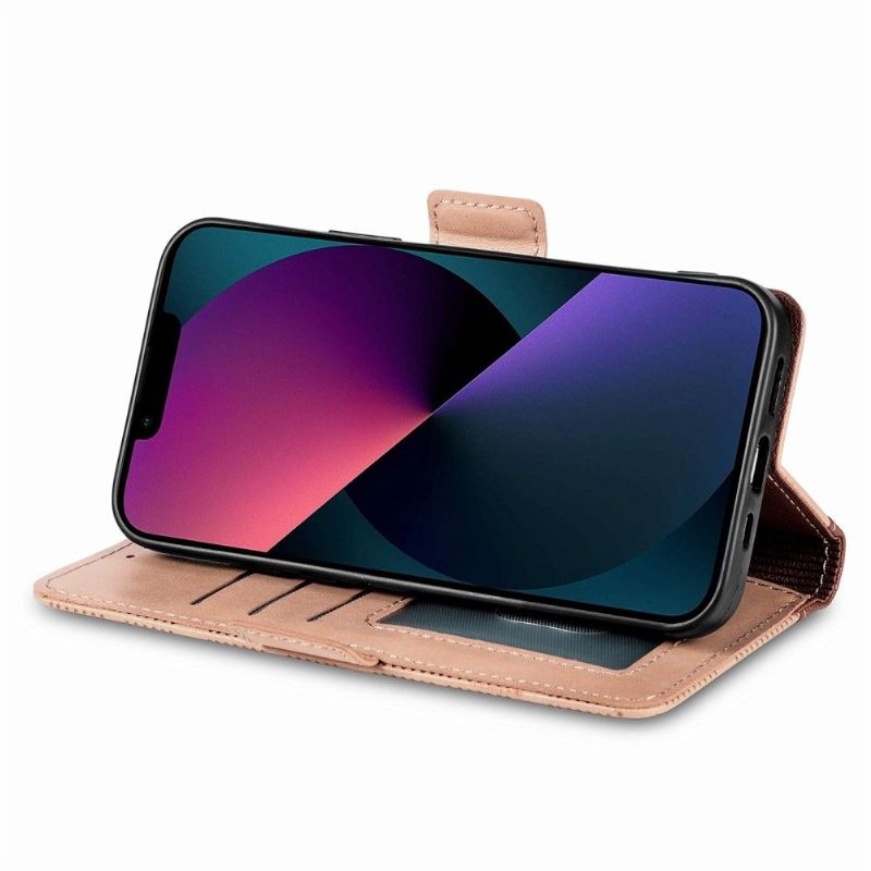 Flipové Pouzdro Na iPhone 13 Mini Umělá Kůže S Dírkami
