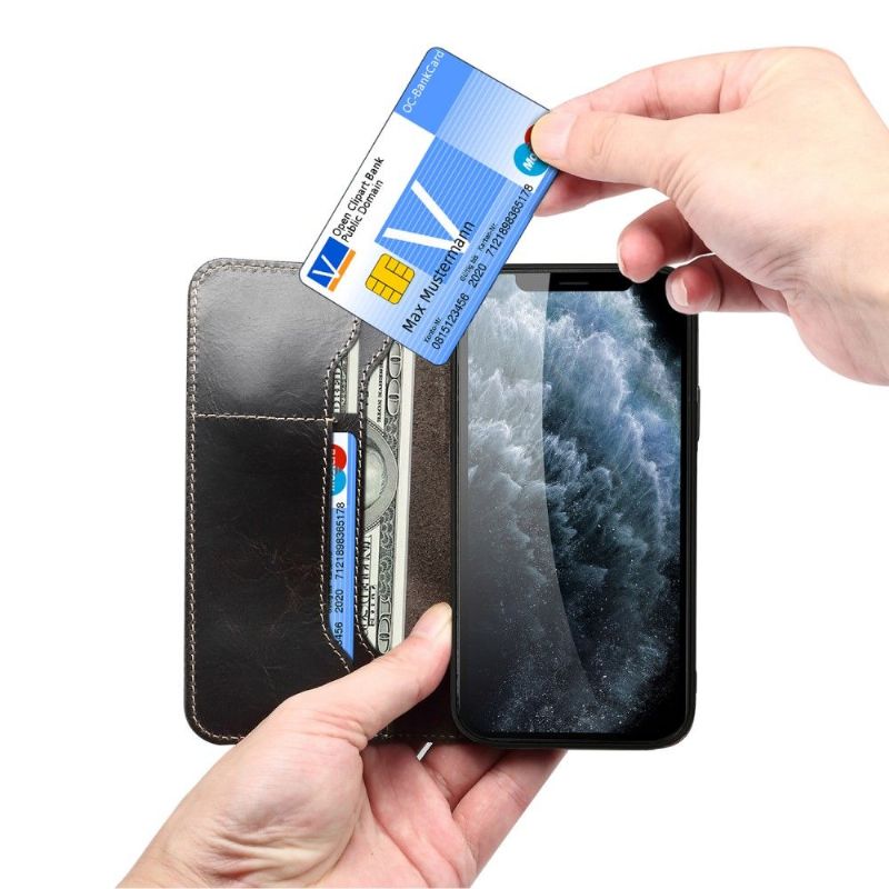 Flipové Pouzdro Na iPhone 13 Mini Vintage Kožené Prošívání