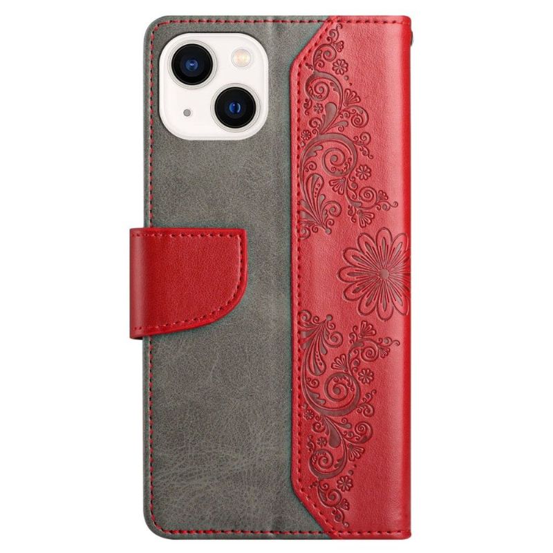 Kožené Pouzdro Folio Na iPhone 13 Mini Flipové Pouzdro Motýl