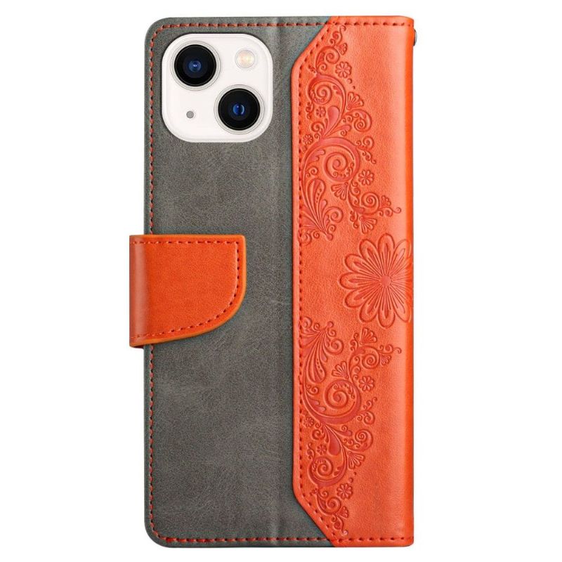 Kožené Pouzdro Folio Na iPhone 13 Mini Flipové Pouzdro Motýl