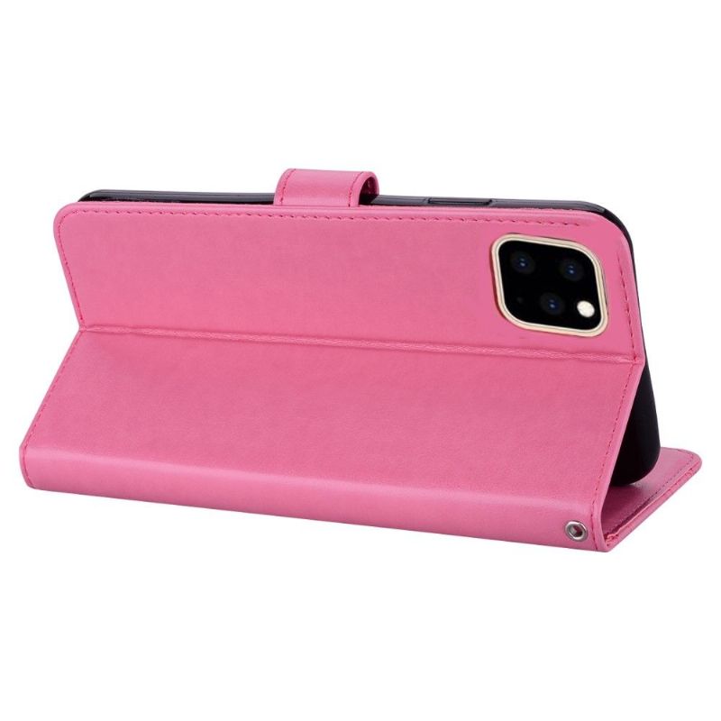 Kožené Pouzdro Na iPhone 13 Mini Reliéfní Sova