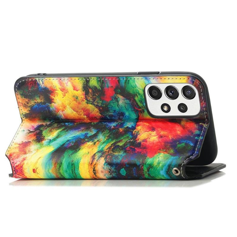 Flipové Pouzdro Na Samsung Galaxy A33 5G Kožené Pouzdro Iridescent Cloud Flip Flap