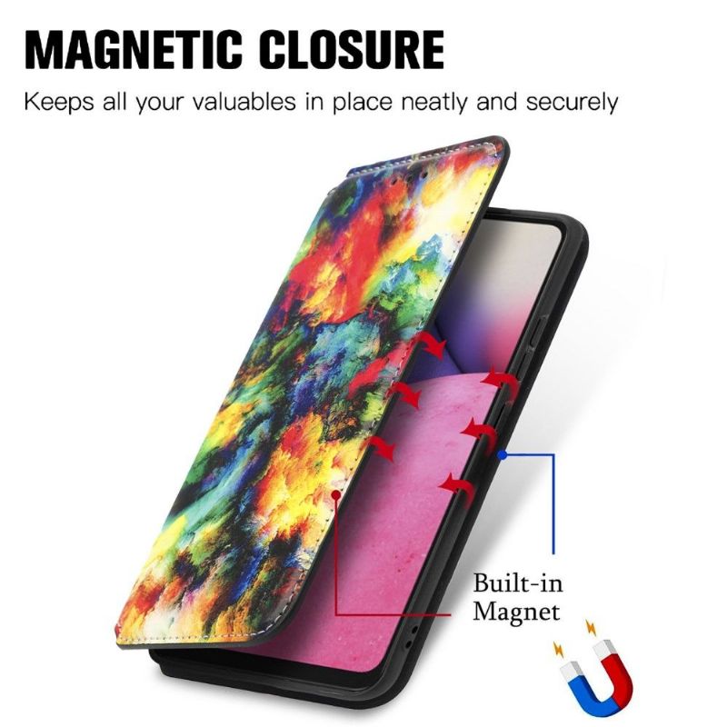 Flipové Pouzdro Na Samsung Galaxy A33 5G Kožené Pouzdro Iridescent Cloud Flip Flap