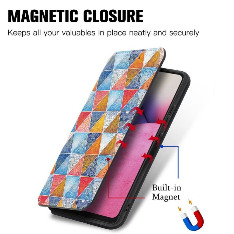 Flipové Pouzdro Na Samsung Galaxy A33 5G Kožené Pouzdro Kaleidoskop Mandala Flip Flap