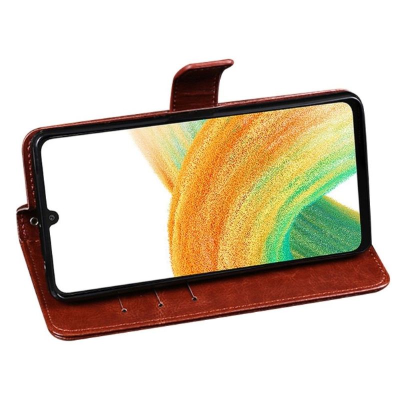 Flipové Pouzdro Na Samsung Galaxy A33 5G Kožené Pouzdro Kožený Efekt Idewei Folio