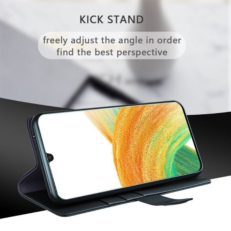 Flipové Pouzdro Na Samsung Galaxy A33 5G Prémiová Kůže