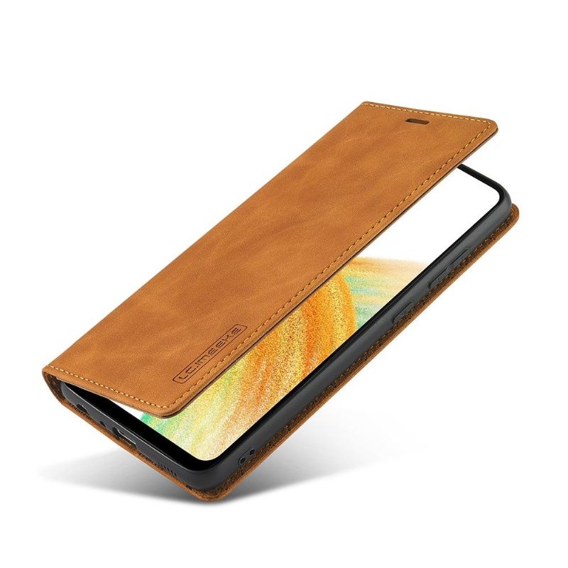 Kožené Pouzdro Folio Na Samsung Galaxy A33 5G Flipové Pouzdro Držák Klopné Karty Lc.imeeke