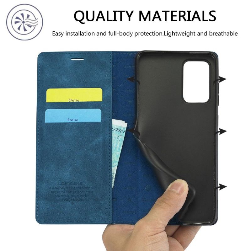 Kožené Pouzdro Folio Na Samsung Galaxy A33 5G Flipové Pouzdro Držák Klopné Karty Lc.imeeke