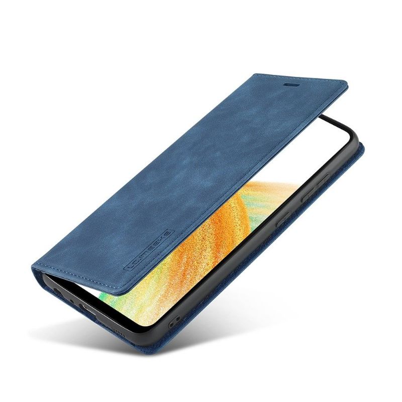 Kožené Pouzdro Folio Na Samsung Galaxy A33 5G Flipové Pouzdro Držák Klopné Karty Lc.imeeke