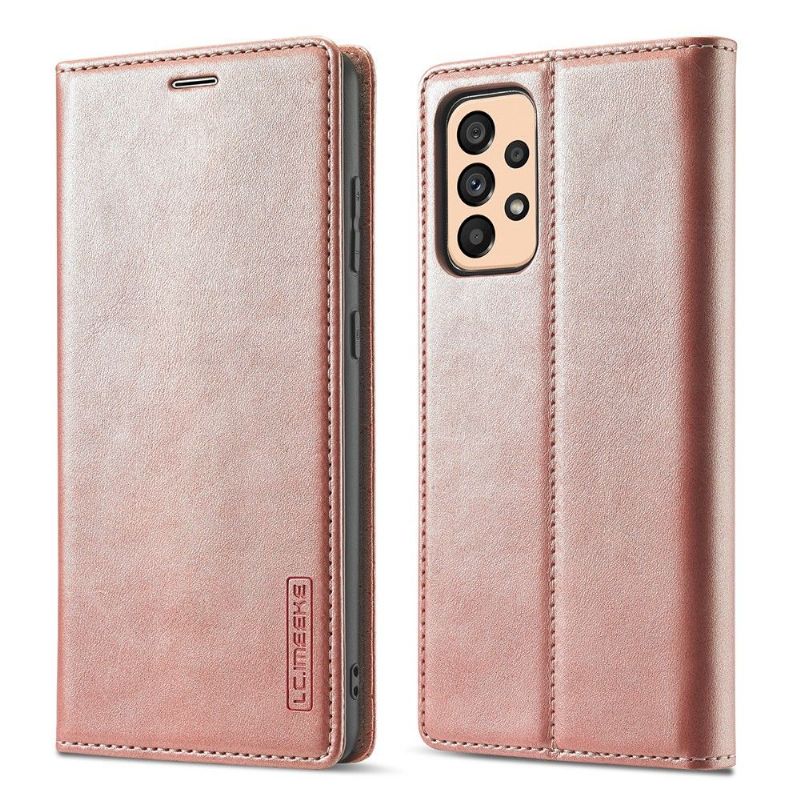 Kožené Pouzdro Folio Na Samsung Galaxy A33 5G Flipové Pouzdro Držák Klopné Karty Lc.imeeke
