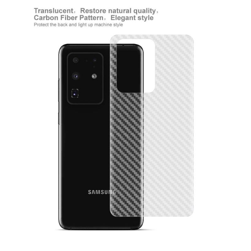 2 Zadní Fólie Karbonového Stylu Pro Samsung Galaxy S20 Ultra