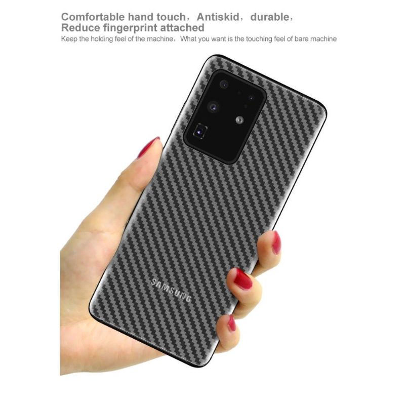 2 Zadní Fólie Karbonového Stylu Pro Samsung Galaxy S20 Ultra