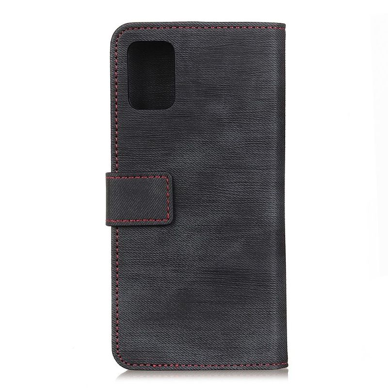 Flipové Pouzdro Na Samsung Galaxy S20 Ultra Látkový Potah Se Švy