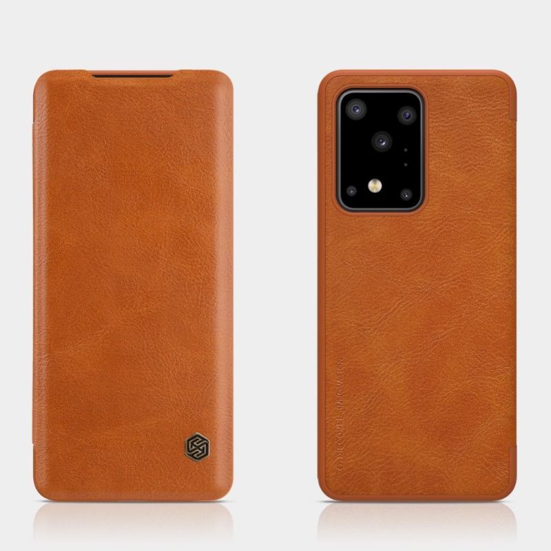 Flipové Pouzdro Na Samsung Galaxy S20 Ultra Potah Z Umělé Kůže Řady Qin