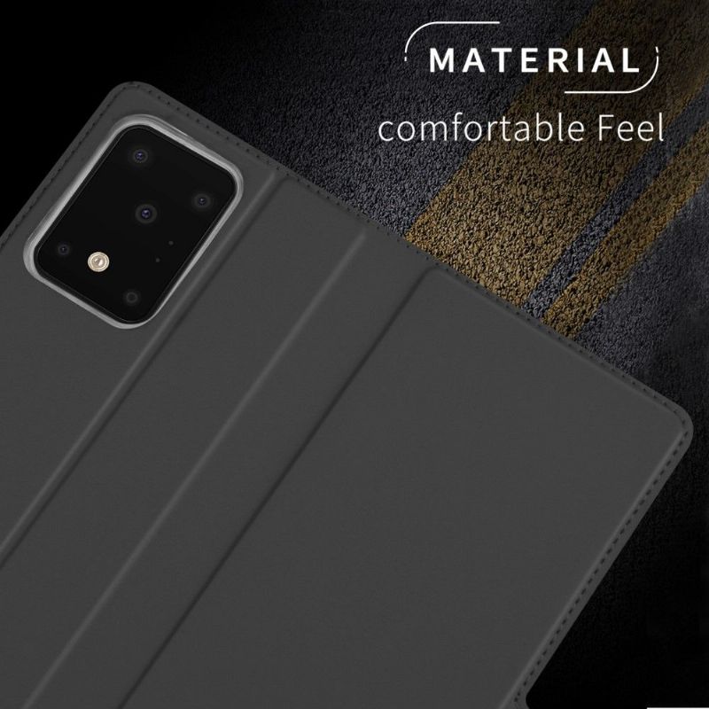 Kožené Pouzdro Na Samsung Galaxy S20 Ultra Flipové Pouzdro Pouzdro Na Stojan - Černé