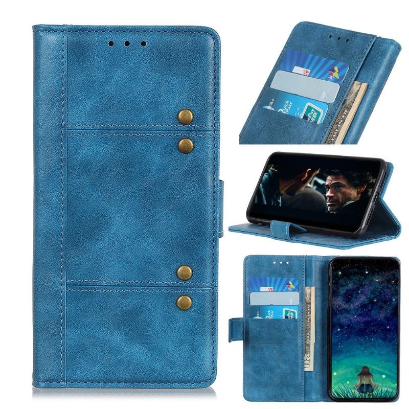 Kožené Pouzdro Na Samsung Galaxy S20 Ultra Styl S Cvočky
