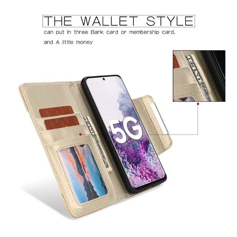 Kryt Flipové Pouzdro Na Samsung Galaxy S20 Ultra 2v1 Odnímatelný Růžovo Fialový