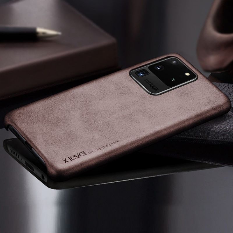 Kryt Na Samsung Galaxy S20 Ultra Vintage Série - Kožený Efekt