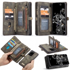 Kryty Na Mobil Kožené Pouzdro Na Samsung Galaxy S20 Ultra 2v1 Magnetické Pouzdro