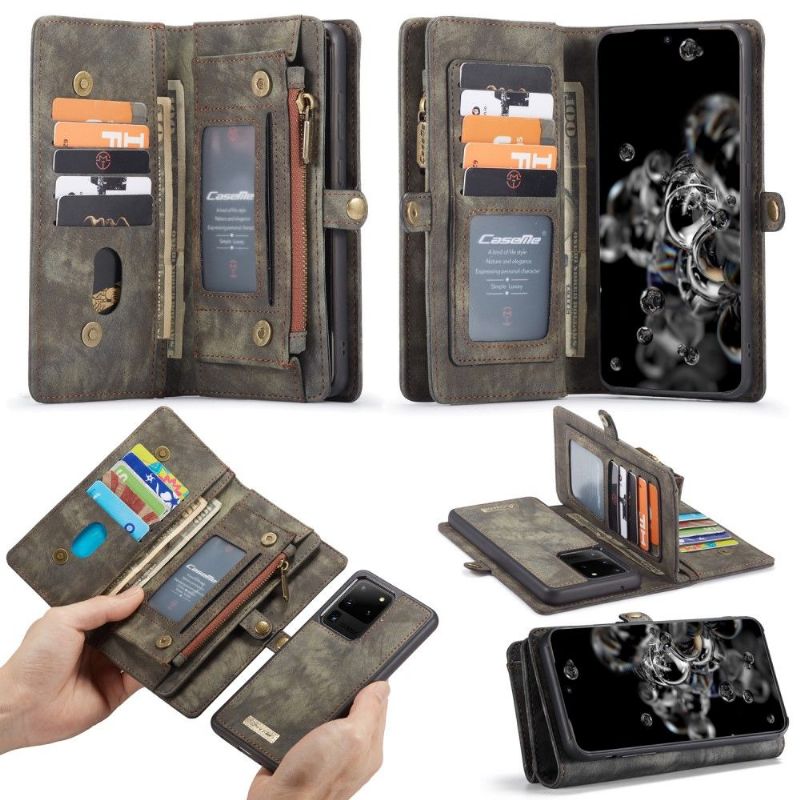 Kryty Na Mobil Kožené Pouzdro Na Samsung Galaxy S20 Ultra 2v1 Magnetické Pouzdro