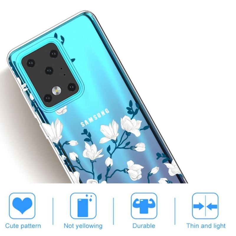 Kryty Na Mobil Na Samsung Galaxy S20 Ultra Bílé Květy