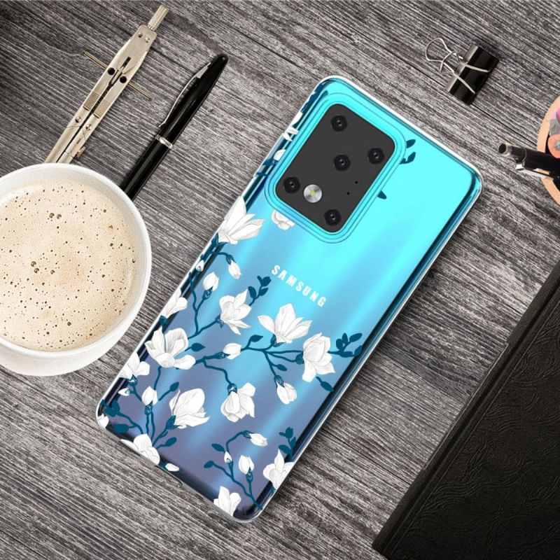 Kryty Na Mobil Na Samsung Galaxy S20 Ultra Bílé Květy
