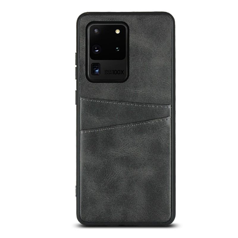 Kryty Na Mobil Na Samsung Galaxy S20 Ultra Kožený Držák Karty S Efekty