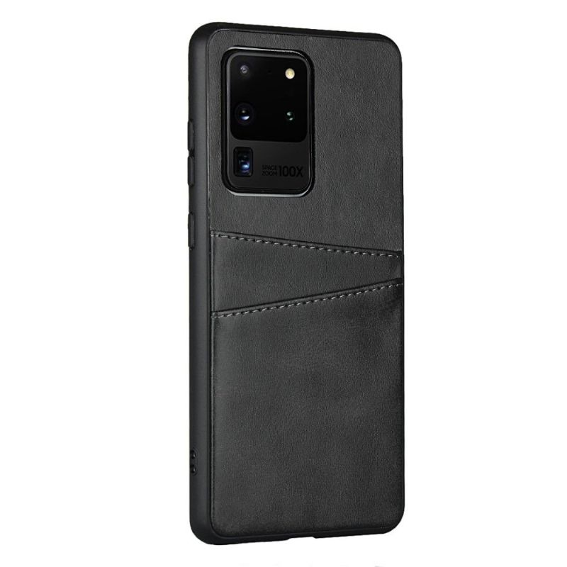 Kryty Na Mobil Na Samsung Galaxy S20 Ultra Kožený Držák Karty S Efekty