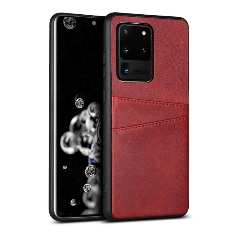 Kryty Na Mobil Na Samsung Galaxy S20 Ultra Kožený Držák Karty S Efekty