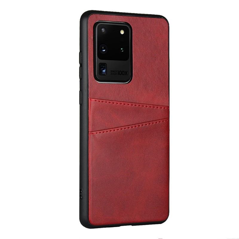 Kryty Na Mobil Na Samsung Galaxy S20 Ultra Kožený Držák Karty S Efekty